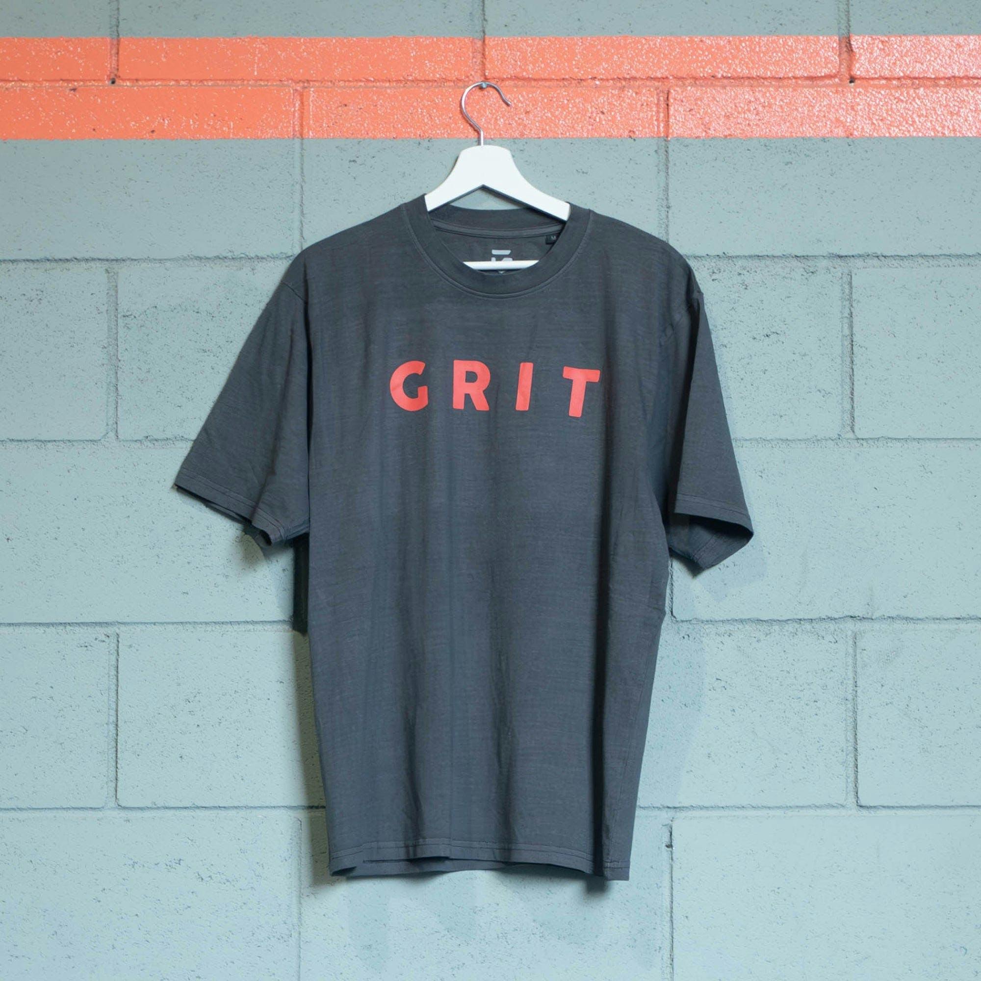 GRIT Camiseta oversize washed gris oscura