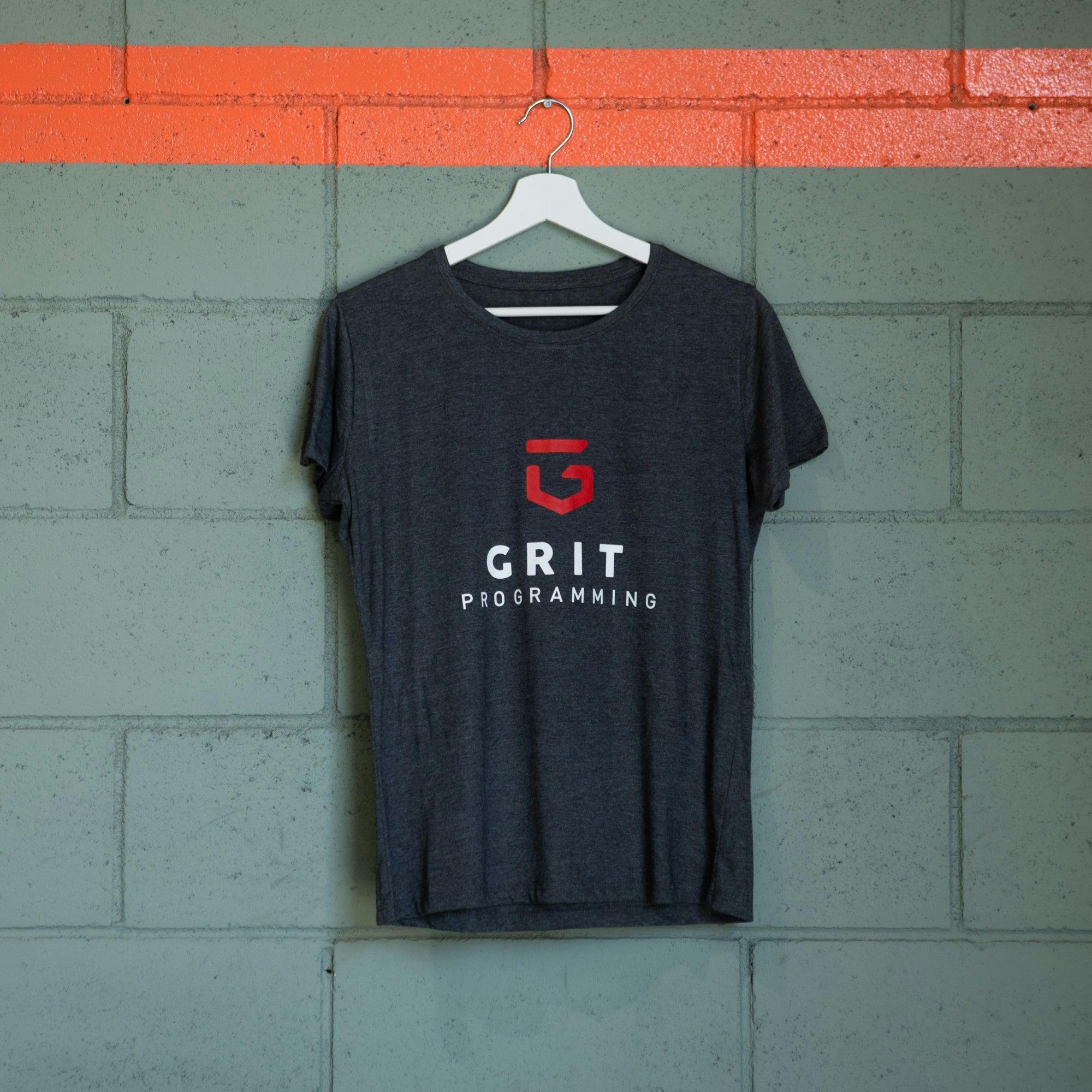 Camiseta GRIT Programming CrossFit 08019 gris oscura mujer